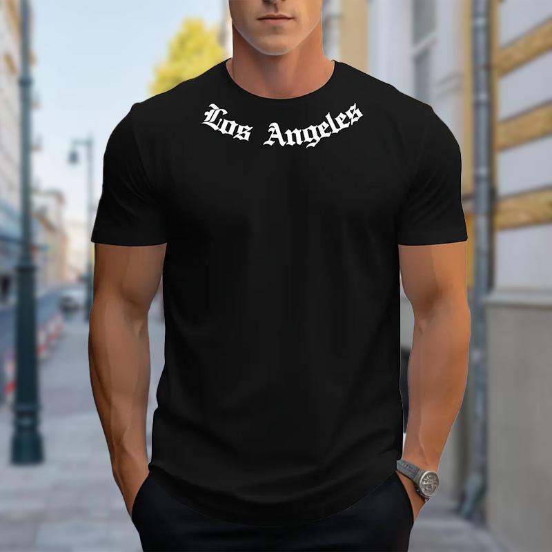 

Новая летняя мужская модная футболка с принтом персональной монограммы, мужская футболка, топ XL чёрный