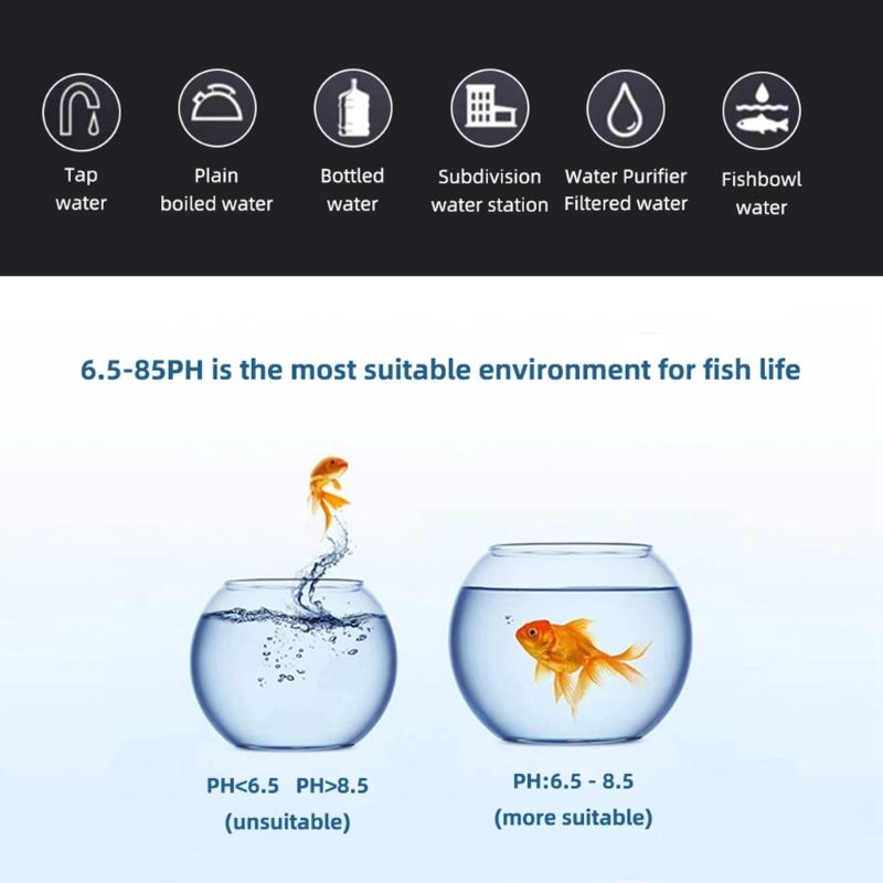5 in 1 Water Quality Monitor Convenient Digital Display Water Quality Testing Pen Durable for Aquariums & Swimming Pools
