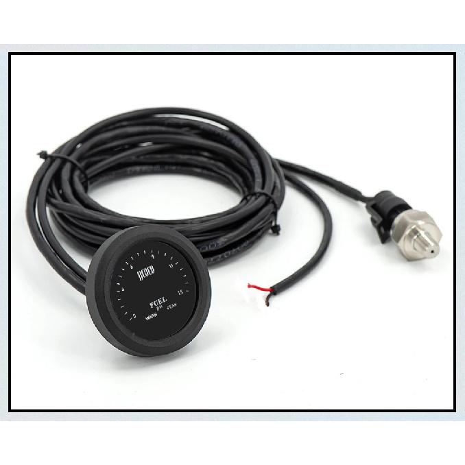 Universal 2inch / 52mm Electronic Fuel Pressure Gauge With 1/8 Npt Sensor Oil Pressure Digital 0-15psi Red Led Ultra-Thin