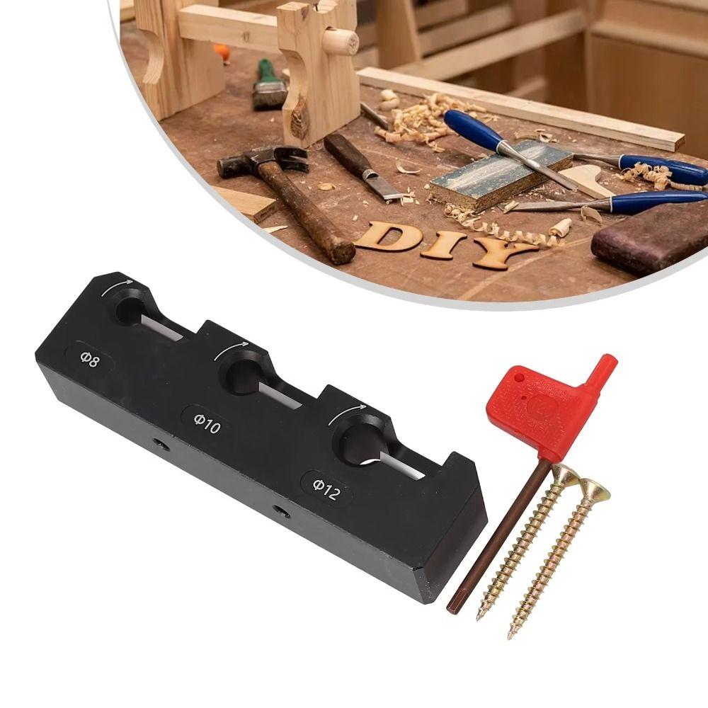 Jig Tool Easy Carryi Hole Locator Auxiliary Tool Metric Woodworking Dowel Carpentry Round Rod Doweling Jig Woodworking Projects