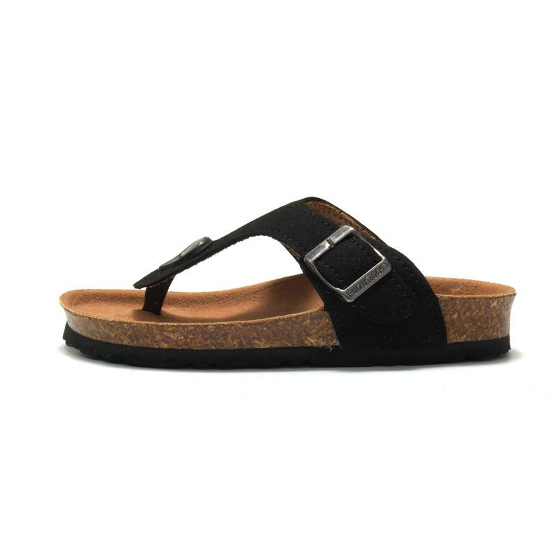 2025 Spring/Summer Kids' Cork Thong Sandals - Trendy Korean Style Toe-Post Flip-Flops for Boys and Girls