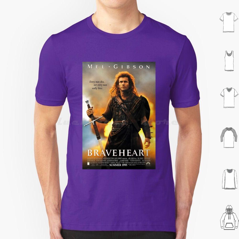 T-shirt Braveheart Cotone Uomo Donna Stampa DIY Wallace Braveheart Mel Scozia Altopiani William Wallace Ogni Uomo Muore