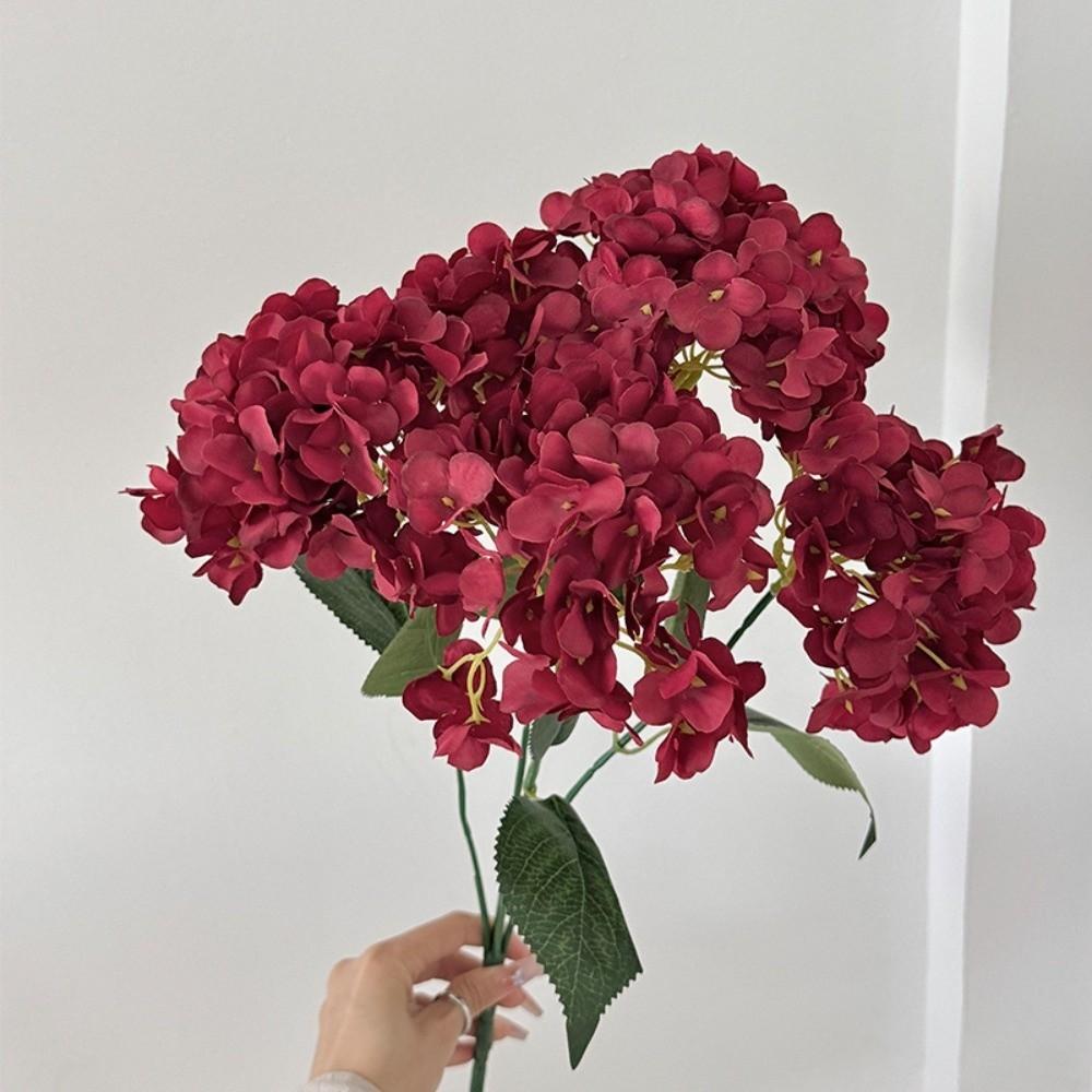 Multi-head Simulation Hydrangea Bouquet Big Head DIY Artificial Flower Bouquet Floral Arrangement French Hydrangea