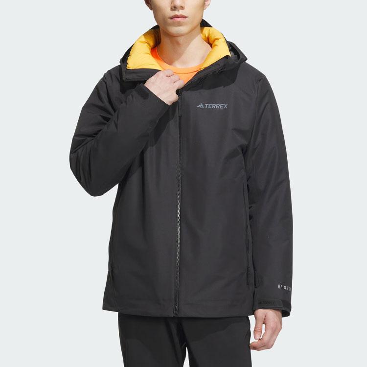 New Adidas Waterproof, Windproof, And Breathable Windbreaker Jacket Men's Black IL8972