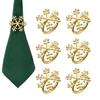 6PCS Gold/Silver Christmas Snowflake Napkin Ring Reusable Napkin Buckle Xmas Napkin Holder  Birthday