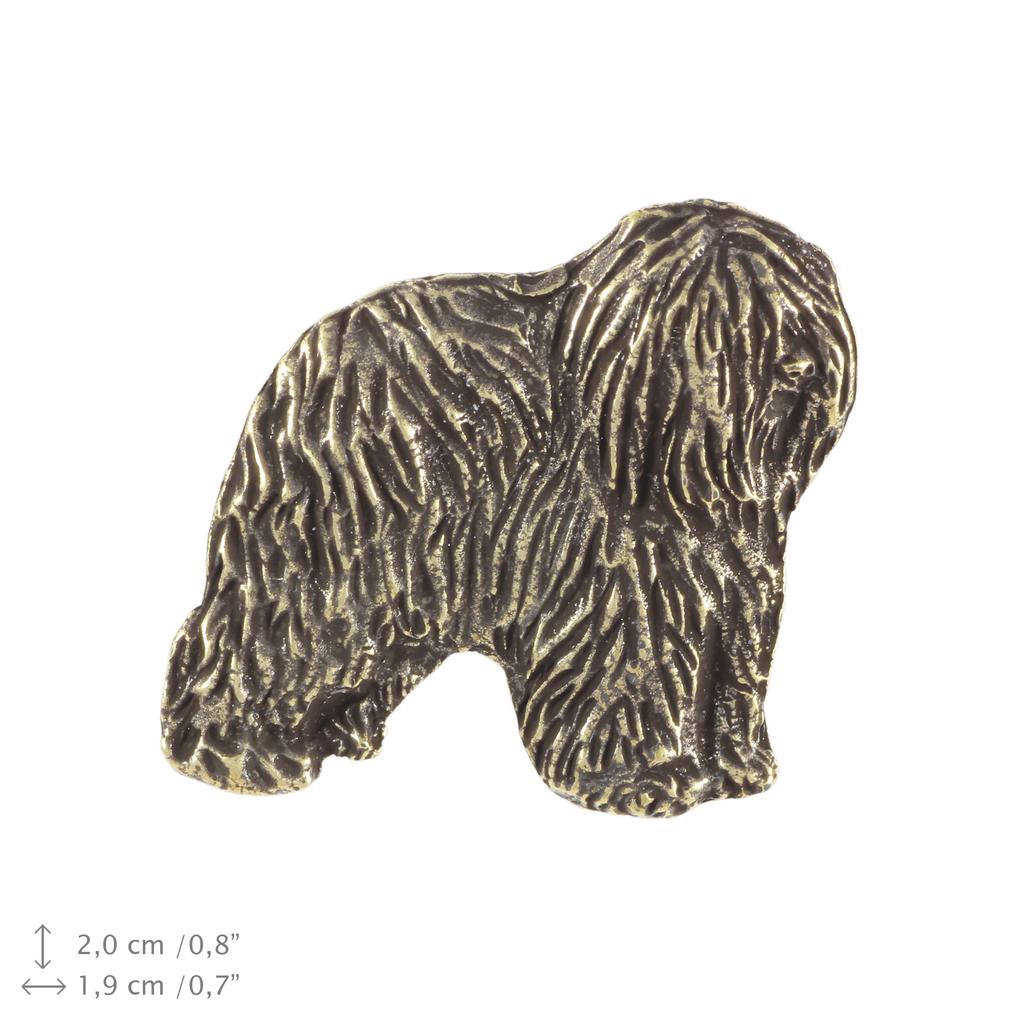 Polish Lowland Sheepdog, PON, Valee Sheepdog II - Dog brooch in a gift box, elegant pin, lapel pin for Art-Dog brand jacket