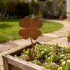 2pcs Artistic Three Leaf Shape Lawn Ornaments Garden Insert Signs For Gardens Patios And Balconies