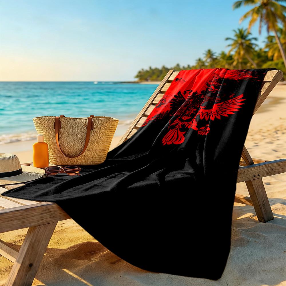 Russian Coat Of Arms Beach Towel Quick-Dry Soft Microfiber Comfortable Lightweight