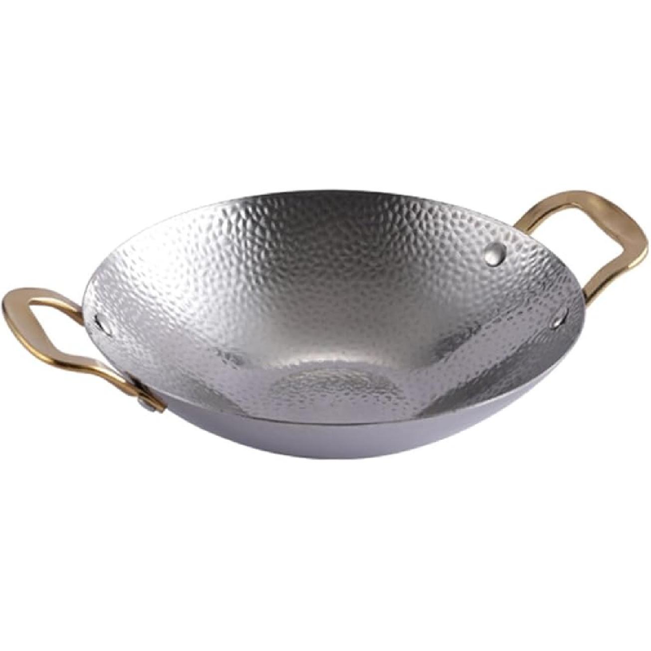 

Кичвоэ Спиртовой горшок Нержавеющая сталь Кухонная утварь Нержавеющая сталь Вок Корейская посуда Нержавеющая сталь Сотейник Металлическая кухонная утварь Вок для улицы 27.5X21X5.2CM