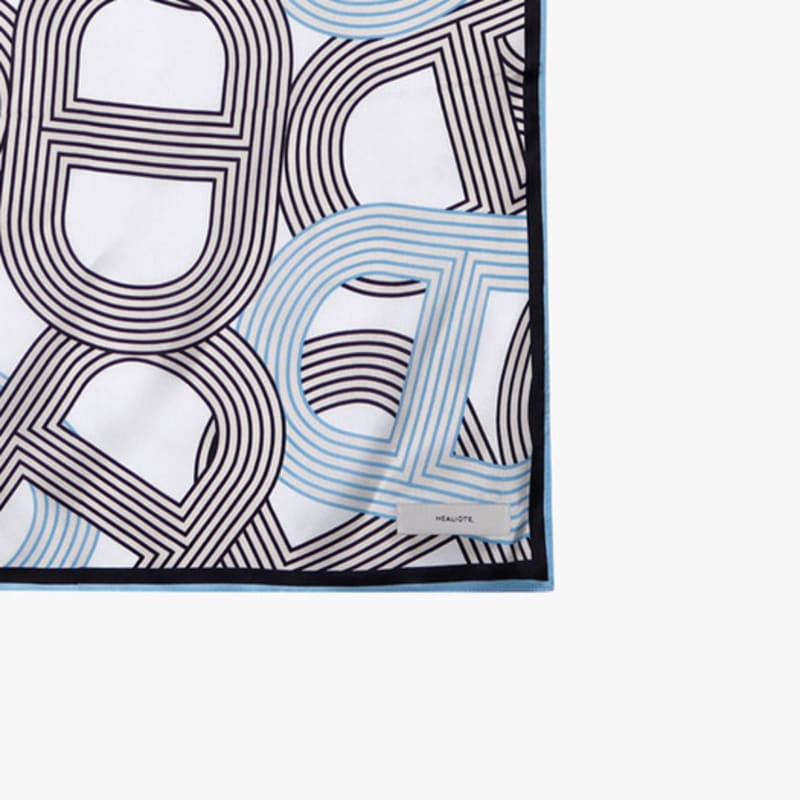 Healiote HEAL LINK SILK SCARF_BLUE