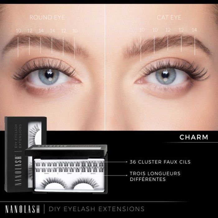 Takma kirpik - Nanolash - Başlangıç kiti - Evde uygulama - Siyah renk - Buket uzantılar