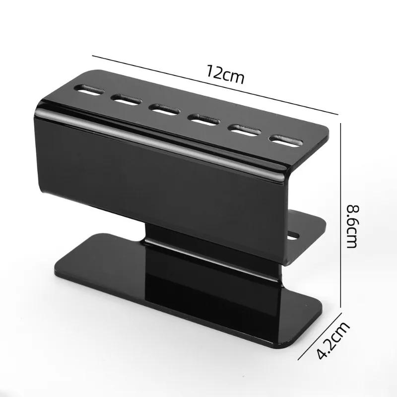 1PC Acrylic Eyelash Tweezer Storage Holder Stand 6 Holes Tweezers Stand Shelf Holder Eyelashes Extension Makeup Tool Black
