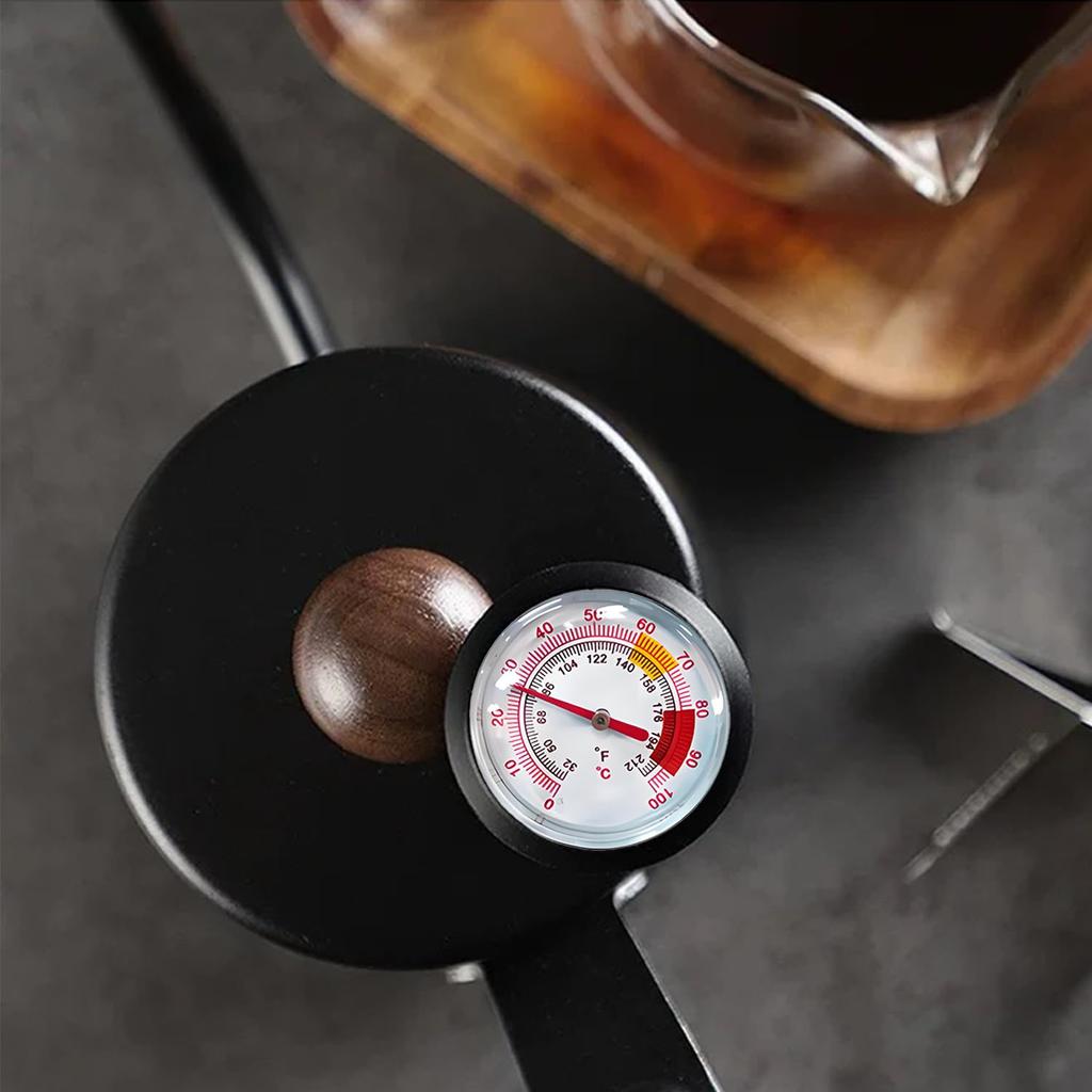 SINGERTOP Drip Pot Thermometer Coffee Thermometer Liquid Thermometer Clip Type Washable Drip Steam Drip Pot Milk Pitcher Espresso Milk Frother for