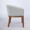 Mid Century Modern Upholstered Barrel Dining Chairs with Arms,19" W Accent Chairs for Living Room,Single Pack,Beige,DE1891BG