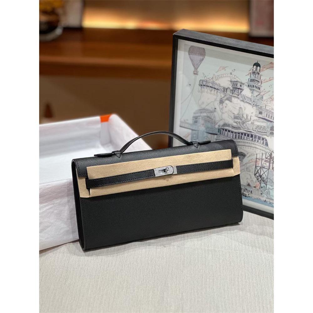 Nová dlouhá KL spojková taška vzor dlaně hovězí kůže vzor aligátora hovězí kůže taška pod paži taška přes rameno dámská taška trend