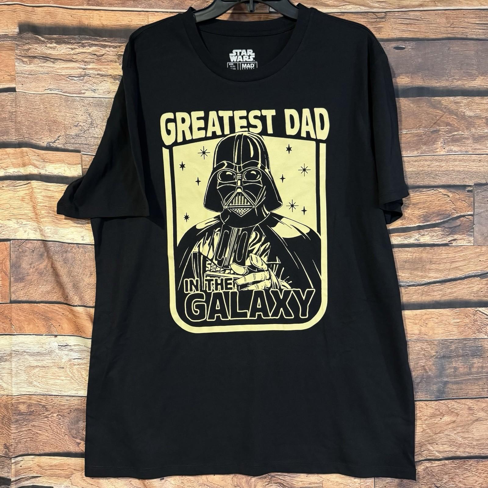 Star Wars Darth Vader Greatest Dad in the Galaxy Black Men’s XL New NWT Unisex T-Shirt S
