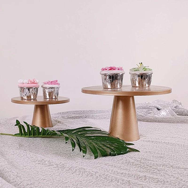 Elegant Round Pedestal Dessert Table Cake Stand Holder Cupcake High Tray Display Rack Bakeware Wedding Birthday Party Decoration