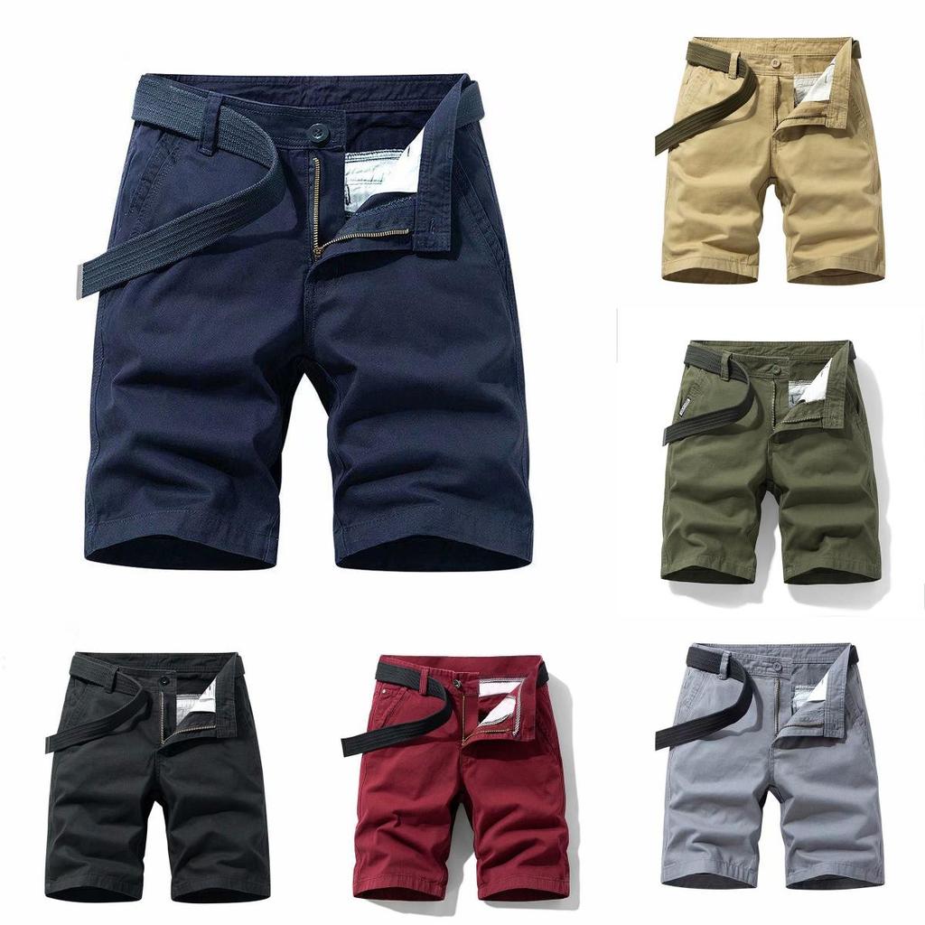 Summer Men Cargo Shorts With Water Wash Cotton Fabric For Teen Casual Wear