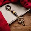 Brass Zodiac Keychain Wealth Car Key Chain Charm Snake Key Ring  Women