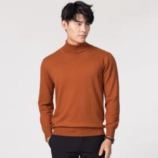 Turtleneck Men Cashmere Cotton Blend Pullover Jumper 2024 Autumn Winter Vetement Homme Ropa Hombre Pull Homme Hiver Sweater