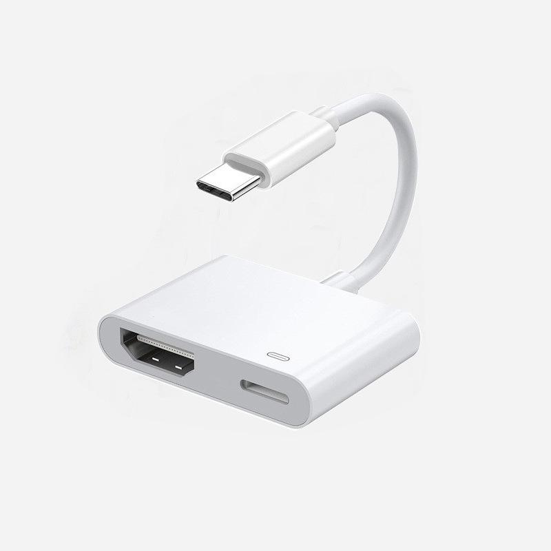 4K HD Type-C to HDMI Adapter Cable for Mobile Phone Screen Mirroring - Compatible with 15/16/17 Devices