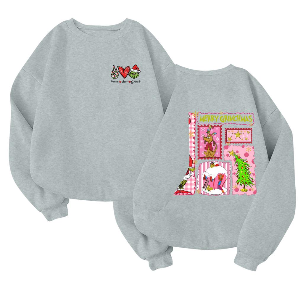 Children's Fashionable Lightweight Long-sleeved Round Neck Pullover With Pockets Printed Pullover