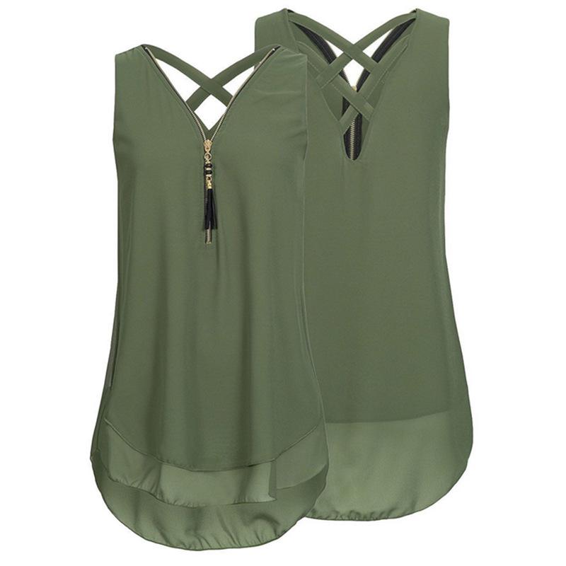 low cut chiffon shirt