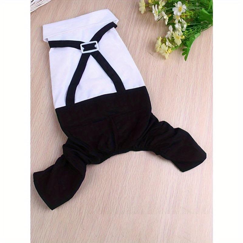 1pc Pet Cooling Shirt, 4-Leg Design, Formal Collar, Cat Dog Clothes