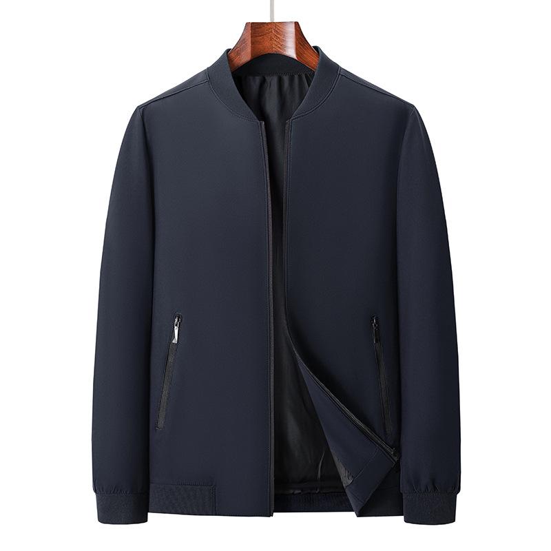 

Весенне-осенняя мужская куртка-стойка, повседневный деловой топ, мужская куртка 5XL синий