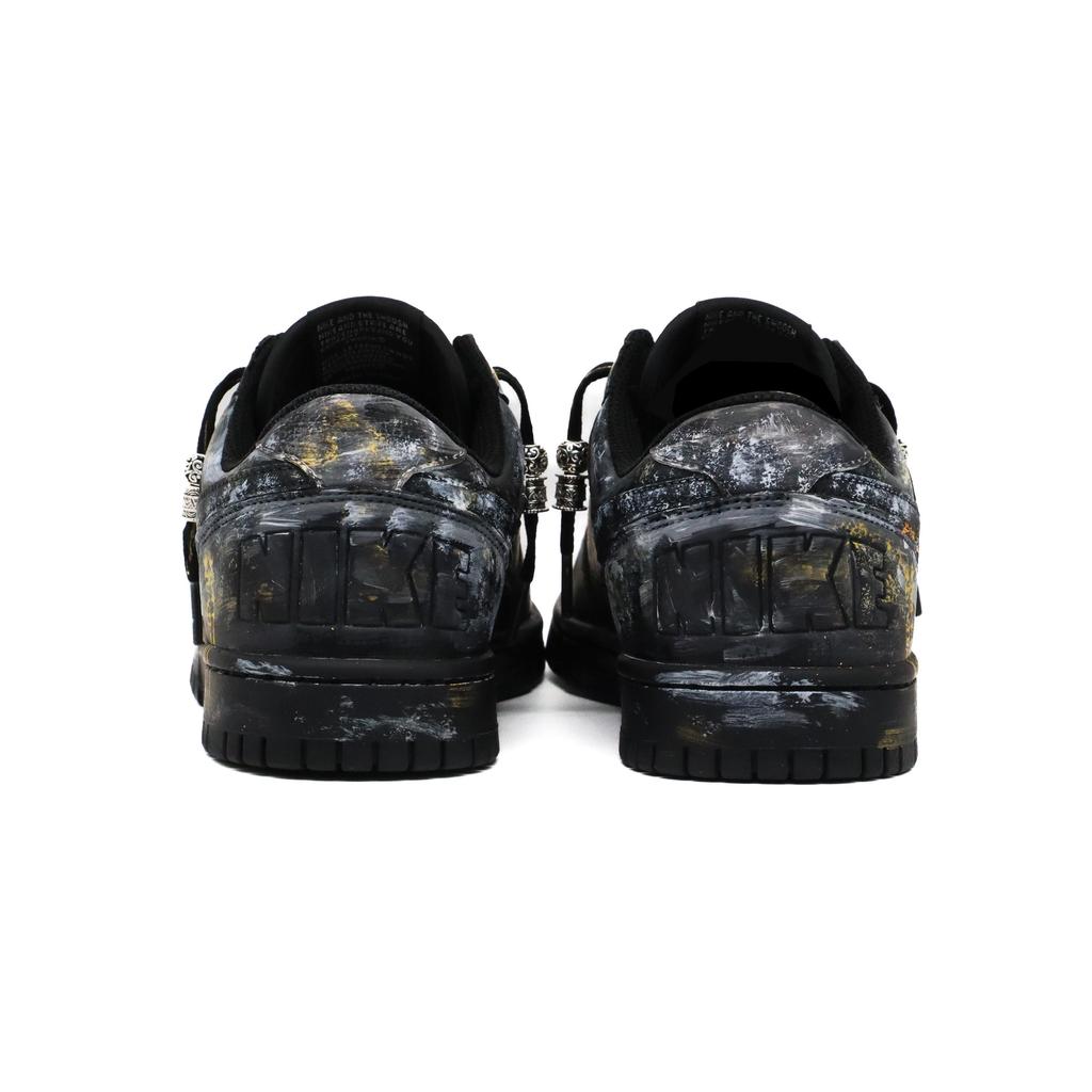 Nike Scarpe da Skateboard Grandi da Uomo Basse Nero/Oro 355152-016(Team52-S-BOX)