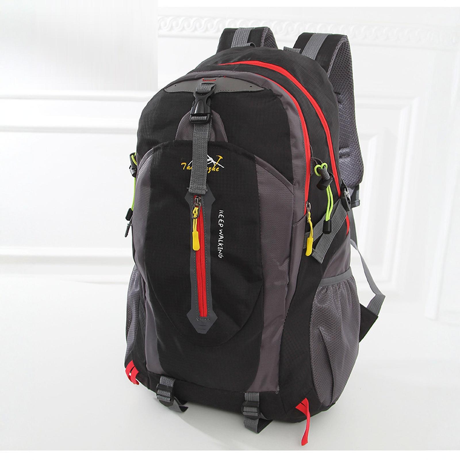 

Waterproof Nylon Men Backpack Outdoor Sport Women Mochila Travel Bag Camping Climbing Hiking Rucksack One Size чорний