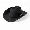 Europe, America, Autumn and Winter New Fashion Casual Belt Buckle Upturned Edge Big Brim Wool Felt Denim Hat Outdoor Warm Top Hat Tide