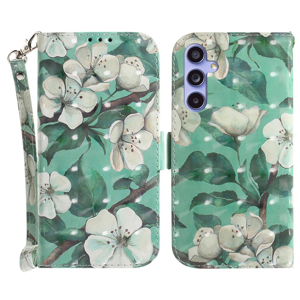 For Samsung Galaxy A35 5G Case 3D Pattern Print Wallet Phone Cover with Strap
