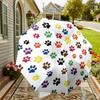 1pc Paw Prints Pet Lover Automatic Folding Umbrella, Heavy Duty 8 Rib Iron Frame,  Suitable for Travel, Daily Use, Birthday, Decor Gift m0104009