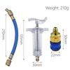 30ml Auto Oil Dye Injector Manual A/c Dye Injector With 1/4 Sae Adapter For Car Vehicle Home Air Conditioner Leak Detection Tool