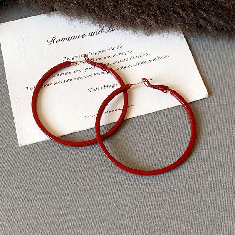 Red Love New Year's Earrings Women's Simple Festive Earrings Versatile Fashion Earrings