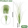 Artificial Grass Plants, 10 Pcs Fake Tall Grass, Outdoor Artificial Plants, Fake Green GrassPlant Decor Faux Wheat Greenery Tall Green Planters Stems
