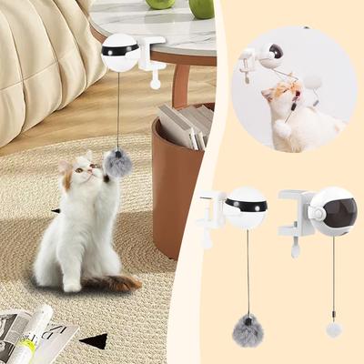 Interactive Cat Toys Designed For Indoor Cats, Electronic Cat Toys With Plush Balls, Automatic Lifting Cat Fun Toys Designed For Cats