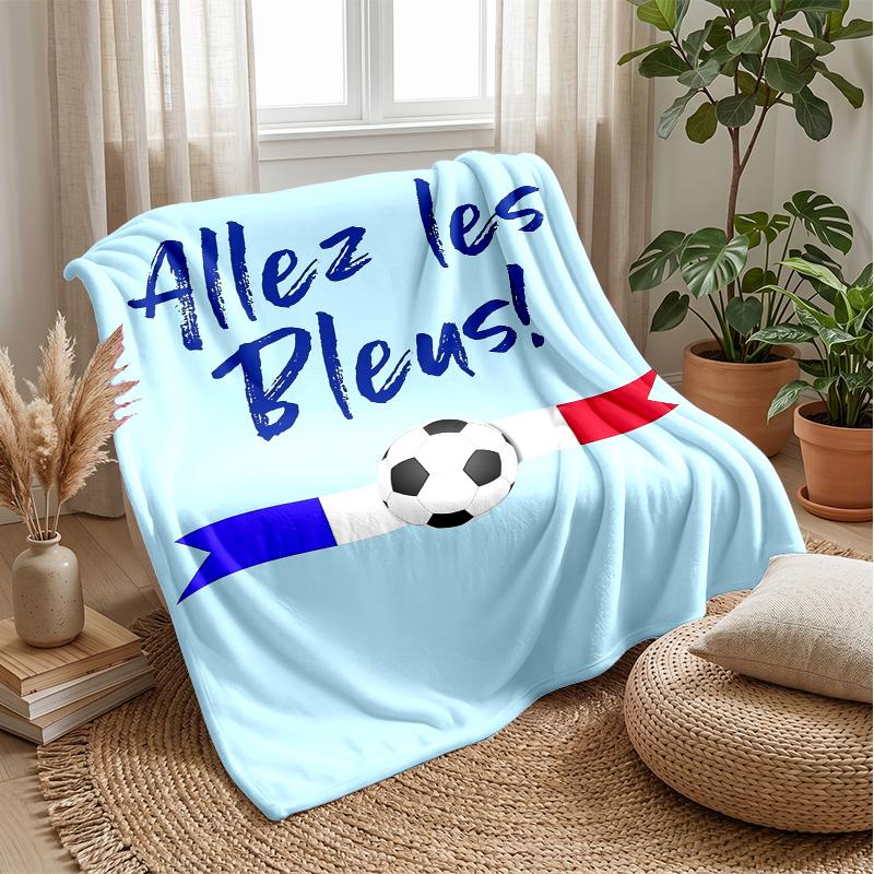 France national football team Theme blanket Soft Flannel Blanket Plush Throw Blanket Cozy Sofa Bed Blanket for Home Decor