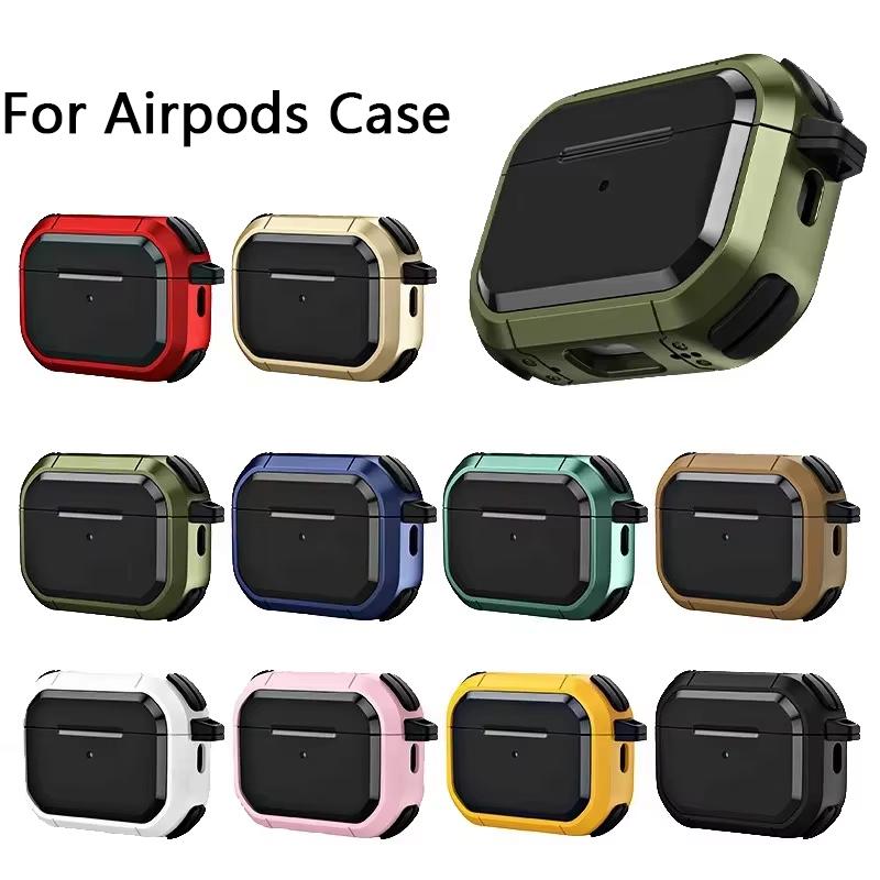 Earphone Protective Case Headphone Shockproof Case Rugged TPU Earphones Case With Hook For Apple Airpods Pro 1 2 3 Charging Box