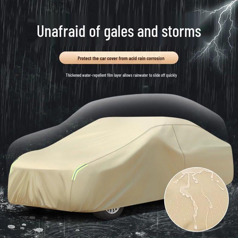 Universal Four Seasons Thicken Oxford Cloth Car Cover - Rainproof, Dustproof, Heat Insulation, Sunshade