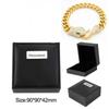 KALEN Hip Hop Stainless Steel Snake Bracelet for Men Rhinestone Gold Color Cuban Chain Accessories Party Jewelry Birthday Gift