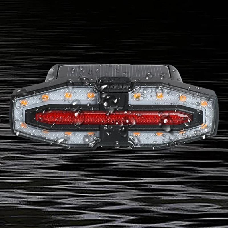 Blinker Fahrrad Rücklichter Drahtlose Fernbedienung Wiederaufladbare Rennrad Rückleuchte mit Warnhorn