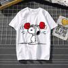 2026 New Snoopy Printing Cotton Tshirt Animation Cartoon Unisex and Women with The Same Loose Pure Cotton Cute Pure Cotton Top