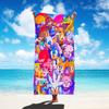 Cute Girl Boy Beach Towel Cartoon Hedgehogs Bath Towel Soft Water Absorbing Breathable For Kids Decorative