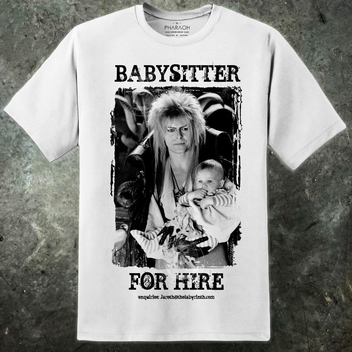 

Mens David Bowie Labyrinth Movie Jareth Babysitter T Shirt The Goblin King Retro M