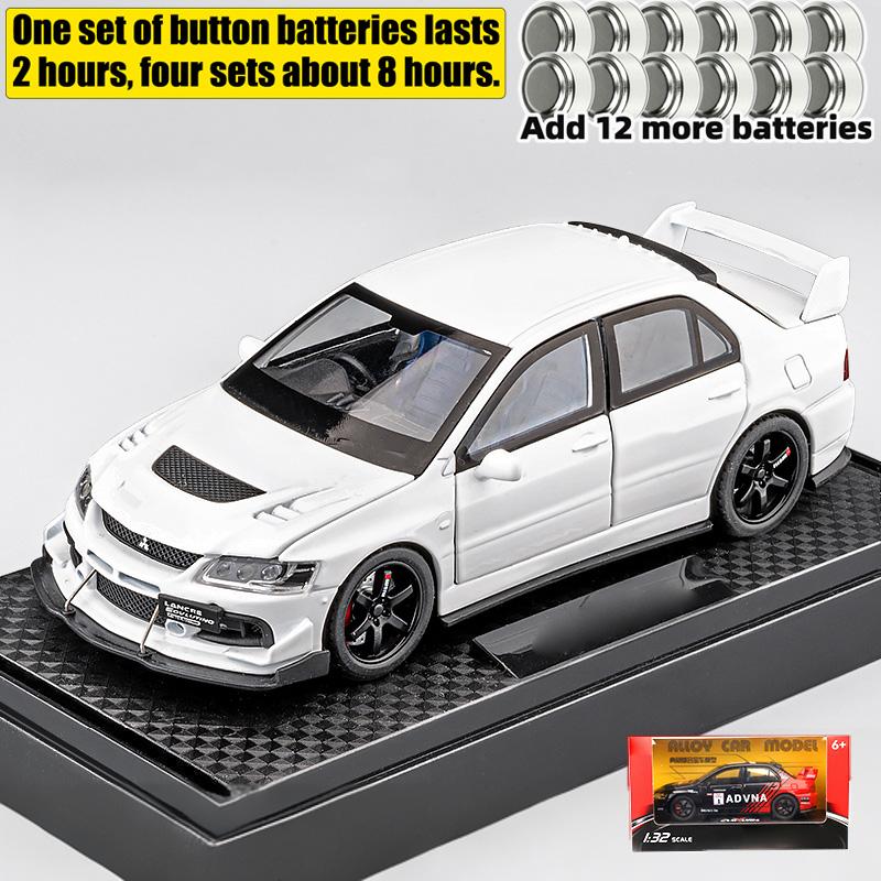 1:32 Mitsubishi Lancer Evolution EVO IX 9 Track Painted Sports Metal Alloy Diecast Model Car Pull Back Hobby Collection Decorate