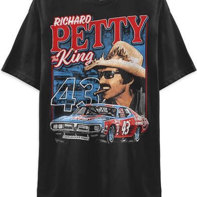 Camiseta Clássica Unissex Carro de Corrida Retrô Vintage Richard The King Petty Corrida Anos 90