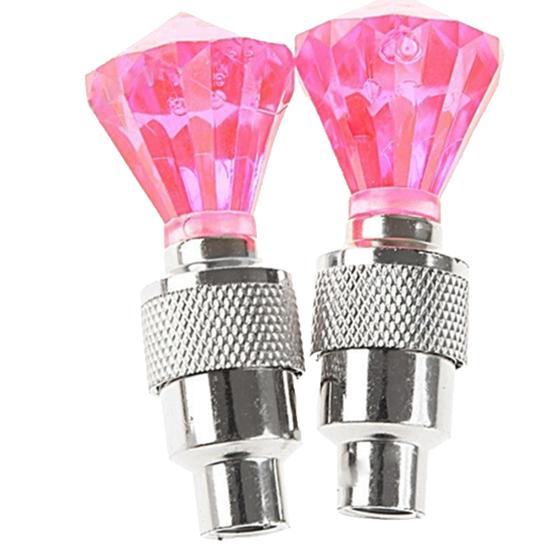 

2 шт. светящихся колпачков ниппелей шин со светодиодной мигающей подсветкой для автомобиля, велосипеда, мотоцикла красный