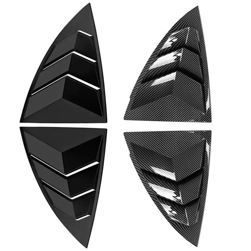 2pcs Car Rear Window Shutter Cover Trim ABS Vent Scoop Shades Cover Trim Fit for Tesla Model Y
